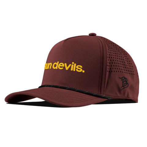 Arizona State University "sun devils." Curved 5 Panel Rope Maroon