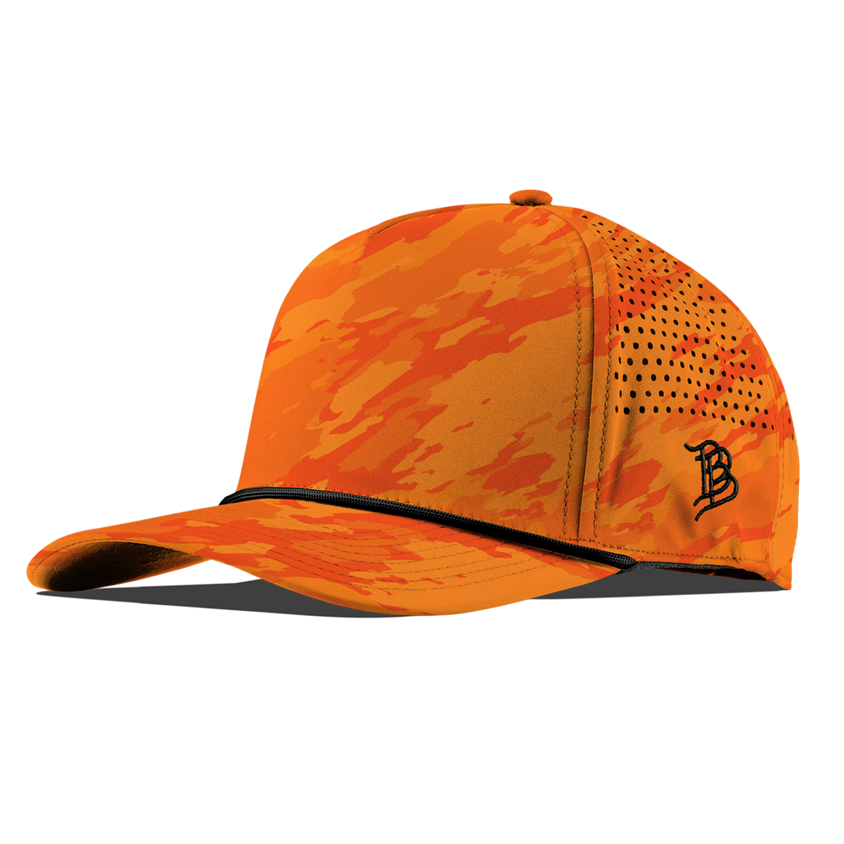 Bare Curved 5 Panel Rope Blaze Orange Camo