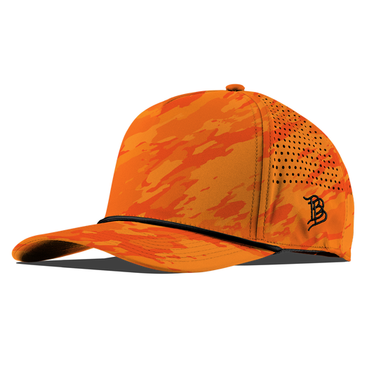 Bare Curved 5 Panel Rope Blaze Orange Camo