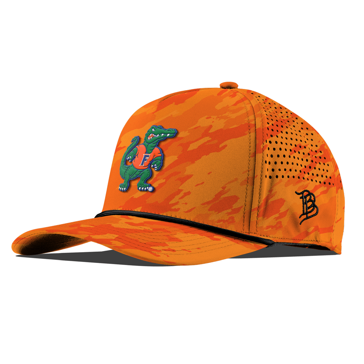 University of Florida "Albert The Gator" Curved 5 Panel Rope Blaze Orange Camo