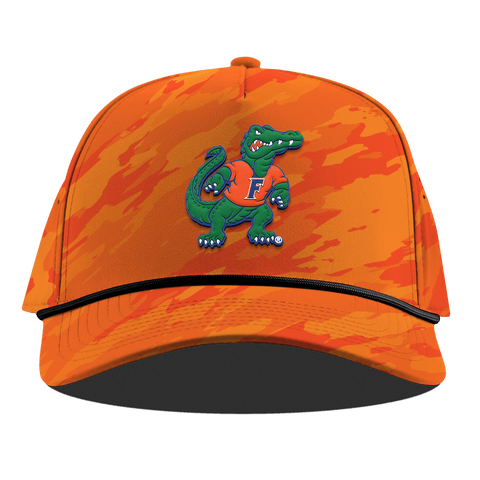 University of Florida "Albert The Gator" Curved 5 Panel Rope Blaze Orange Camo