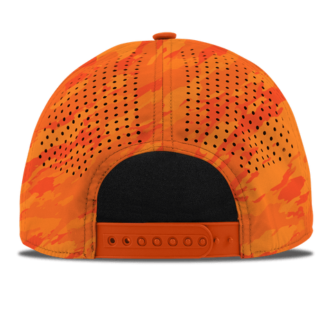 White Oak Curved 5 Panel Rope Blaze Orange Camo