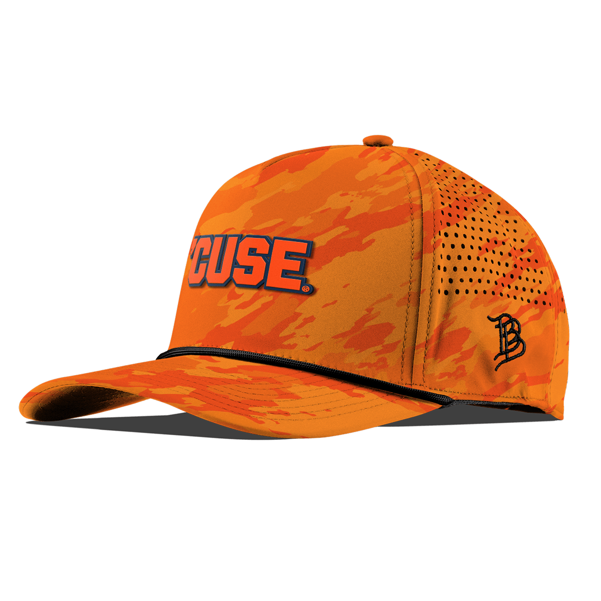 Syracuse University "Cuse Block" Curved 5 Panel Rope Blaze Orange Camo