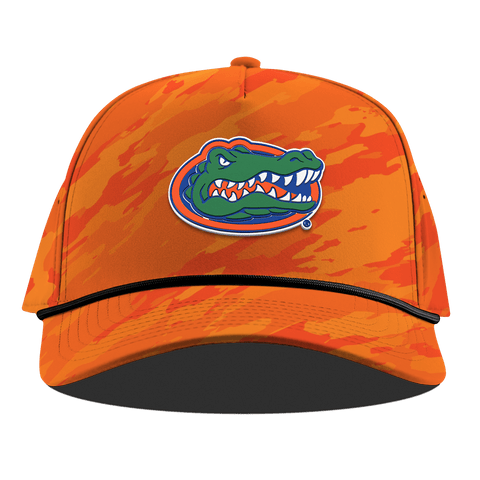 University of Florida "Florida Team Logo" Curved 5 Panel Rope Blaze Orange Camo