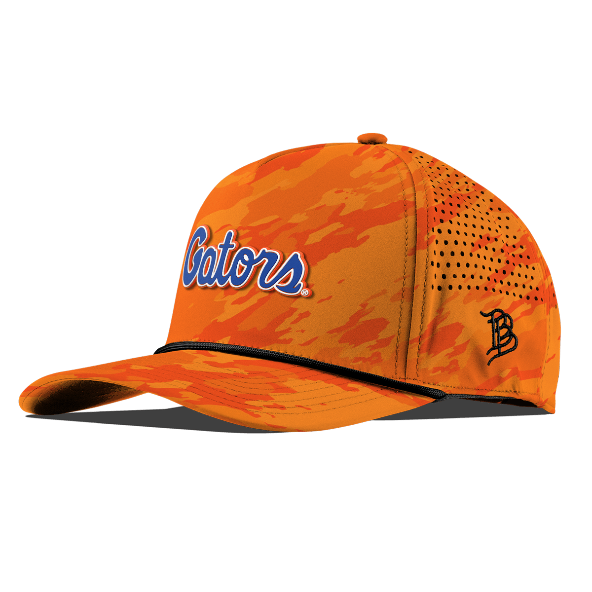 University of Florida "Gator Script" Curved 5 Panel Rope Blaze Orange Camo