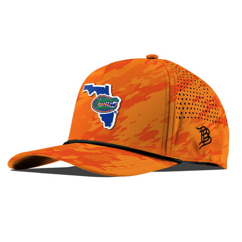 University of Florida "Gator State" Curved 5 Panel Rope Blaze Orange Camo