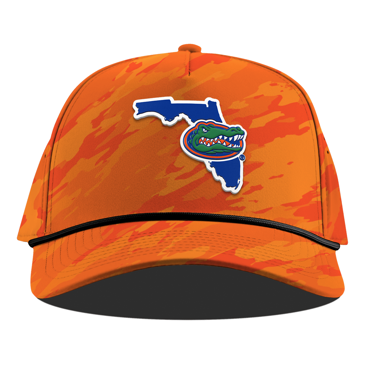 University of Florida "Gator State" Curved 5 Panel Rope Blaze Orange Camo