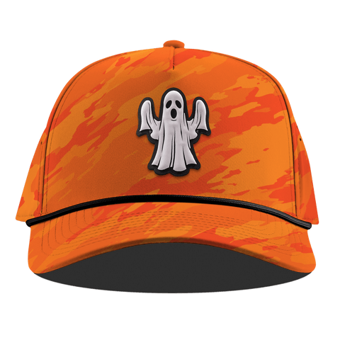 Ghostly PVC Curved 5 Panel Rope Blaze Orange Camo