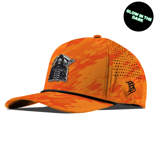 Grim Reaper Glow Curved 5 Panel Rope Blaze Orange Camo