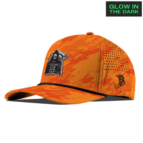 Grim Reaper Glow Curved 5 Panel Rope Blaze Orange Camo