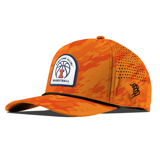 University of Illinois "Illinois Basketball" Curved 5 Panel Rope Blaze Orange Camo