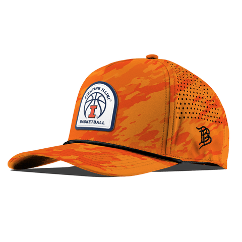 University of Illinois "Illinois Basketball" Curved 5 Panel Rope Blaze Orange Camo