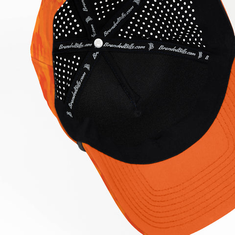 Bare Curved 5 Panel Rope Blaze Orange Camo