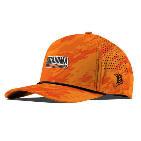 Oklahoma State University "OSU Baseball" Curved 5 Panel Rope Blaze Orange Camo