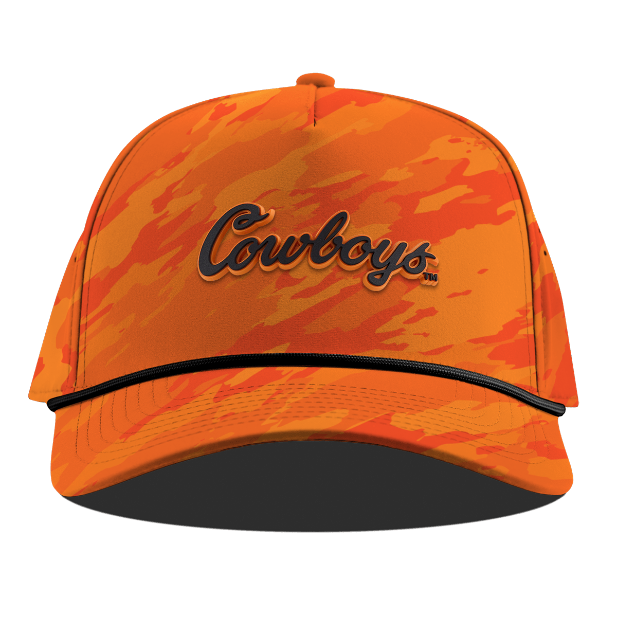 Oklahoma State University "Oklahoma State Cowboys" Curved 5 Panel Rope Blaze Orange Camo