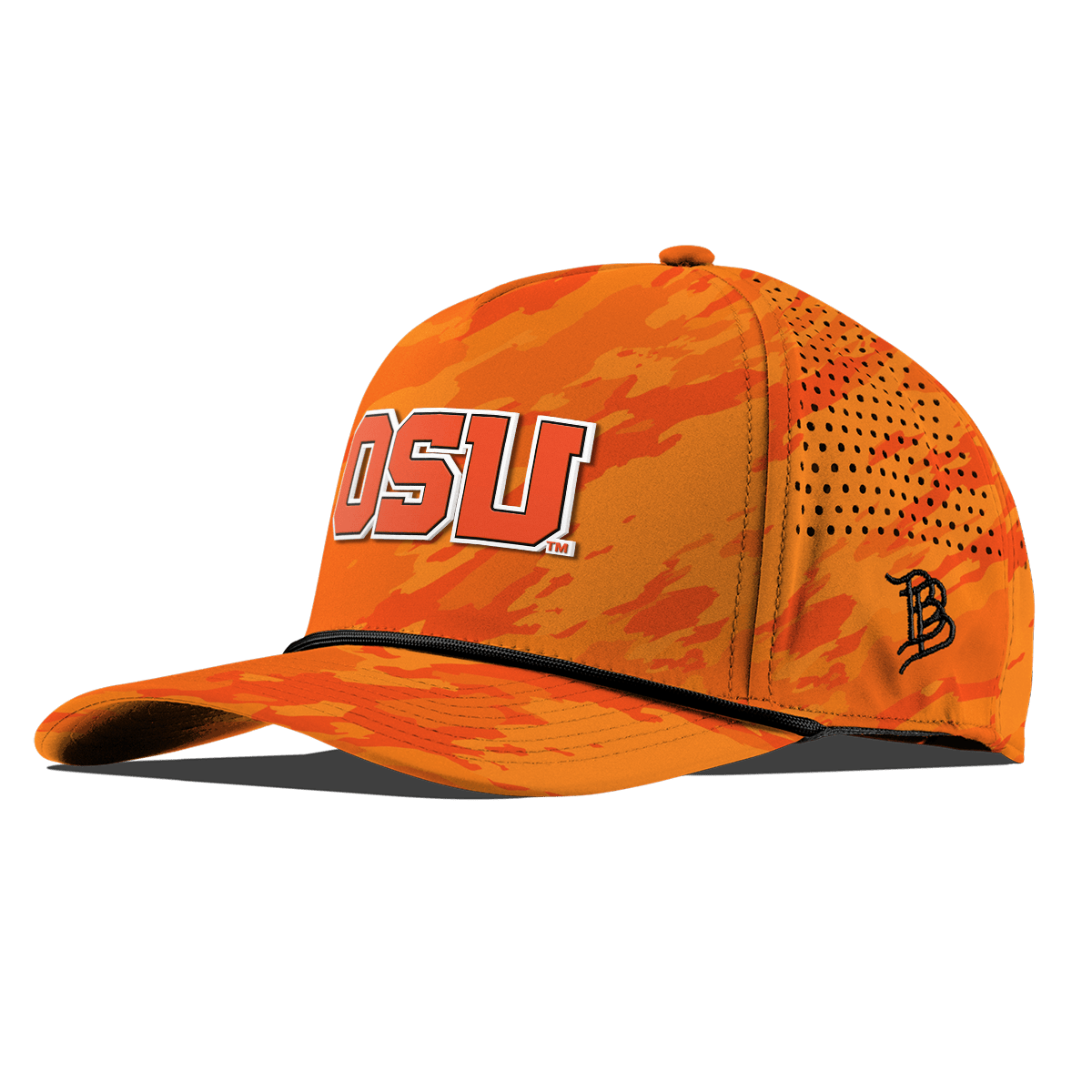 Oregon State University "Oregon State Block" Curved 5 Panel Rope Blaze Orange Camo