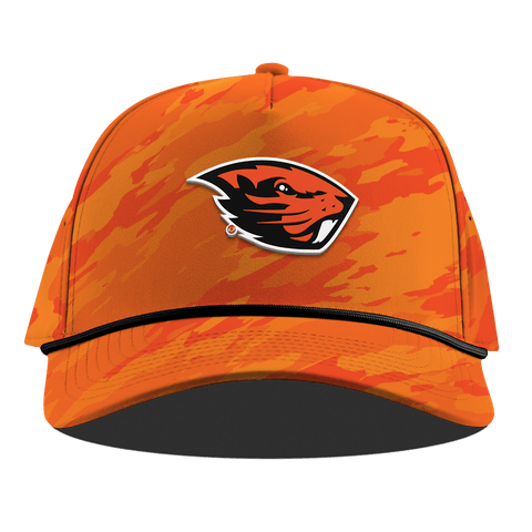 Oregon State University "Oregon State Team Logo" Curved 5 Panel Rope Blaze Orange Camo