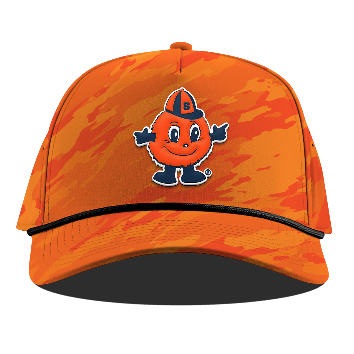 Syracuse University "Otto The Orange" Curved 5 Panel Rope Blaze Orange Camo
