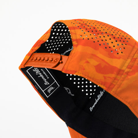 Bare Curved 5 Panel Rope Blaze Orange Camo