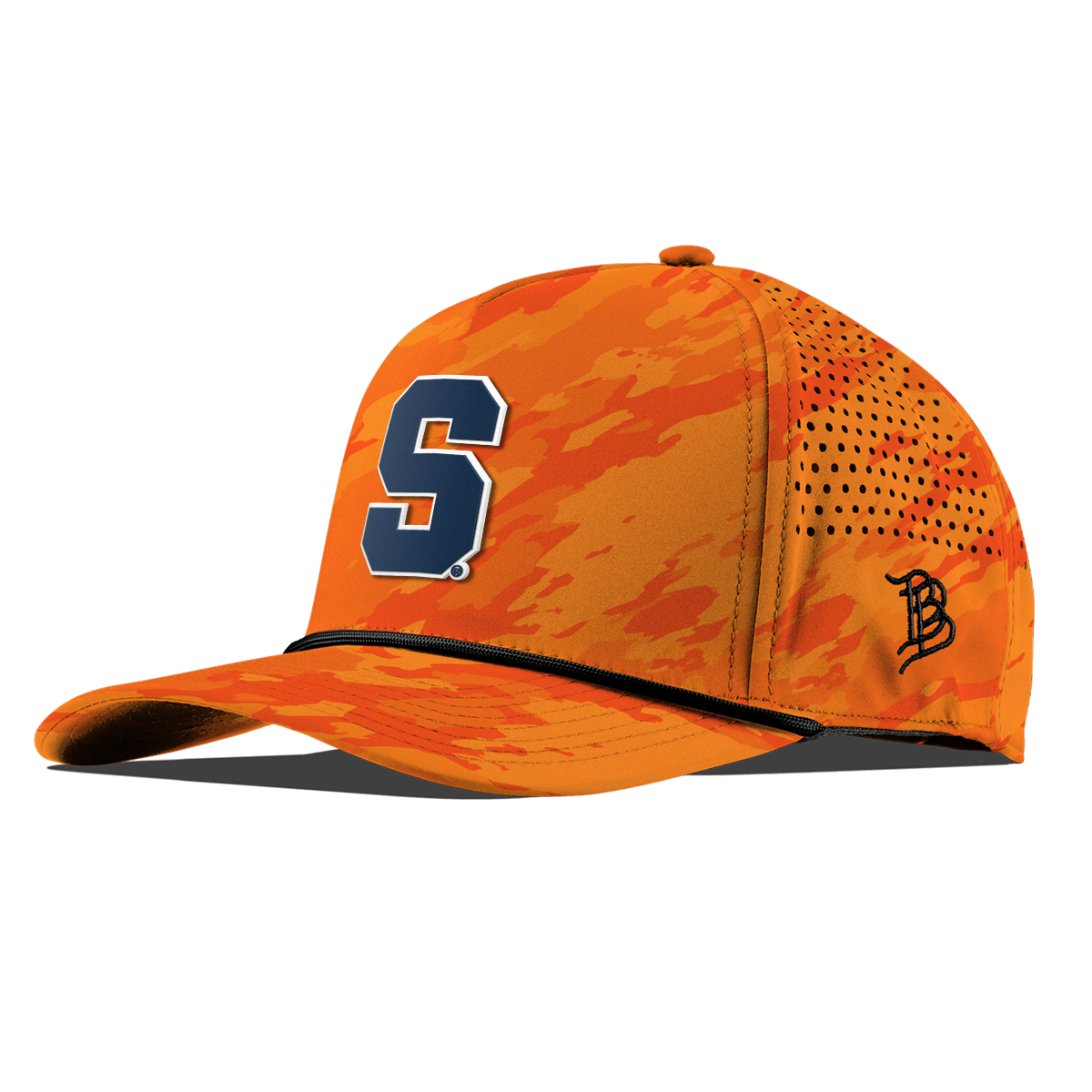 Syracuse University "Syracuse Navy Block" Curved 5 Panel Rope Blaze Orange Camo