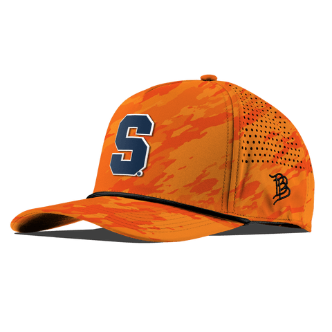 Syracuse University "Syracuse Navy Block" Curved 5 Panel Rope Blaze Orange Camo