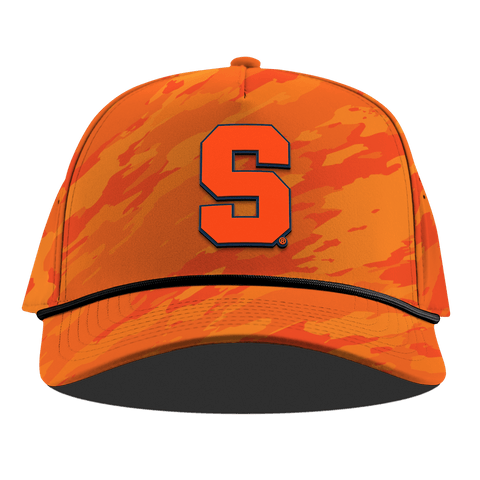 Syracuse University "Syracuse Orange Block" Curved 5 Panel Rope Blaze Orange Camo