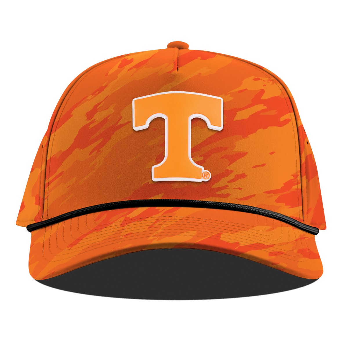 University of Tennessee "Tennessee Block" Curved 5 Panel Rope Blaze Orange Camo