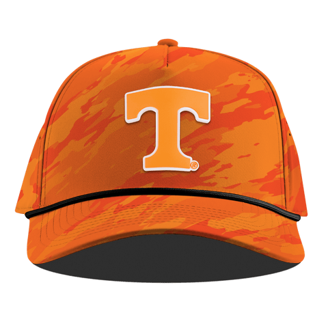 University of Tennessee "Tennessee Block" Curved 5 Panel Rope Blaze Orange Camo
