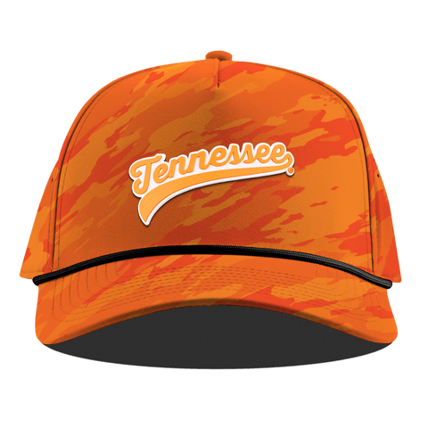 University of Tennessee "Tennessee Script" Curved 5 Panel Rope Blaze Orange Camo