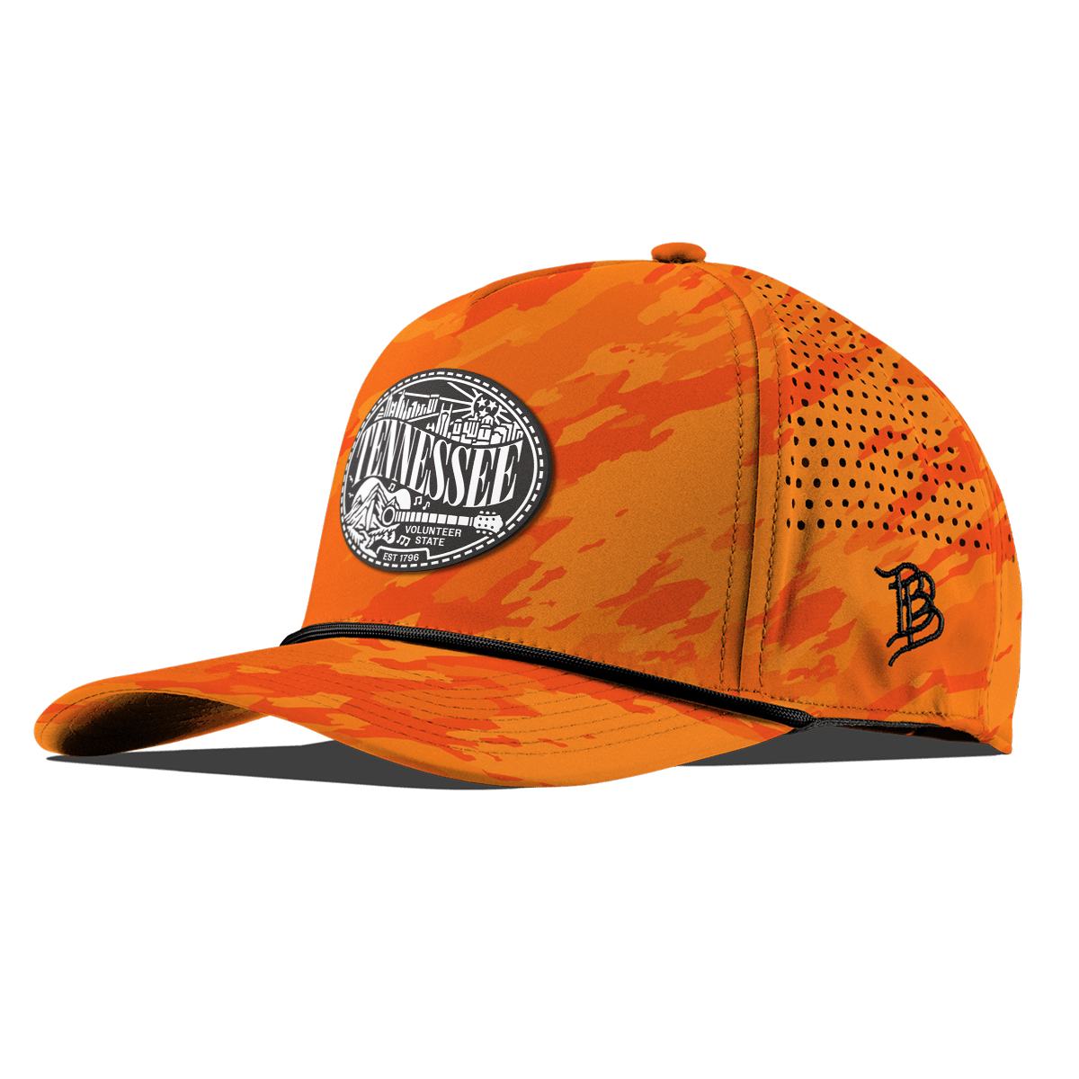 Tennessee Traveler Curved 5 Panel Rope Blaze Orange Camo