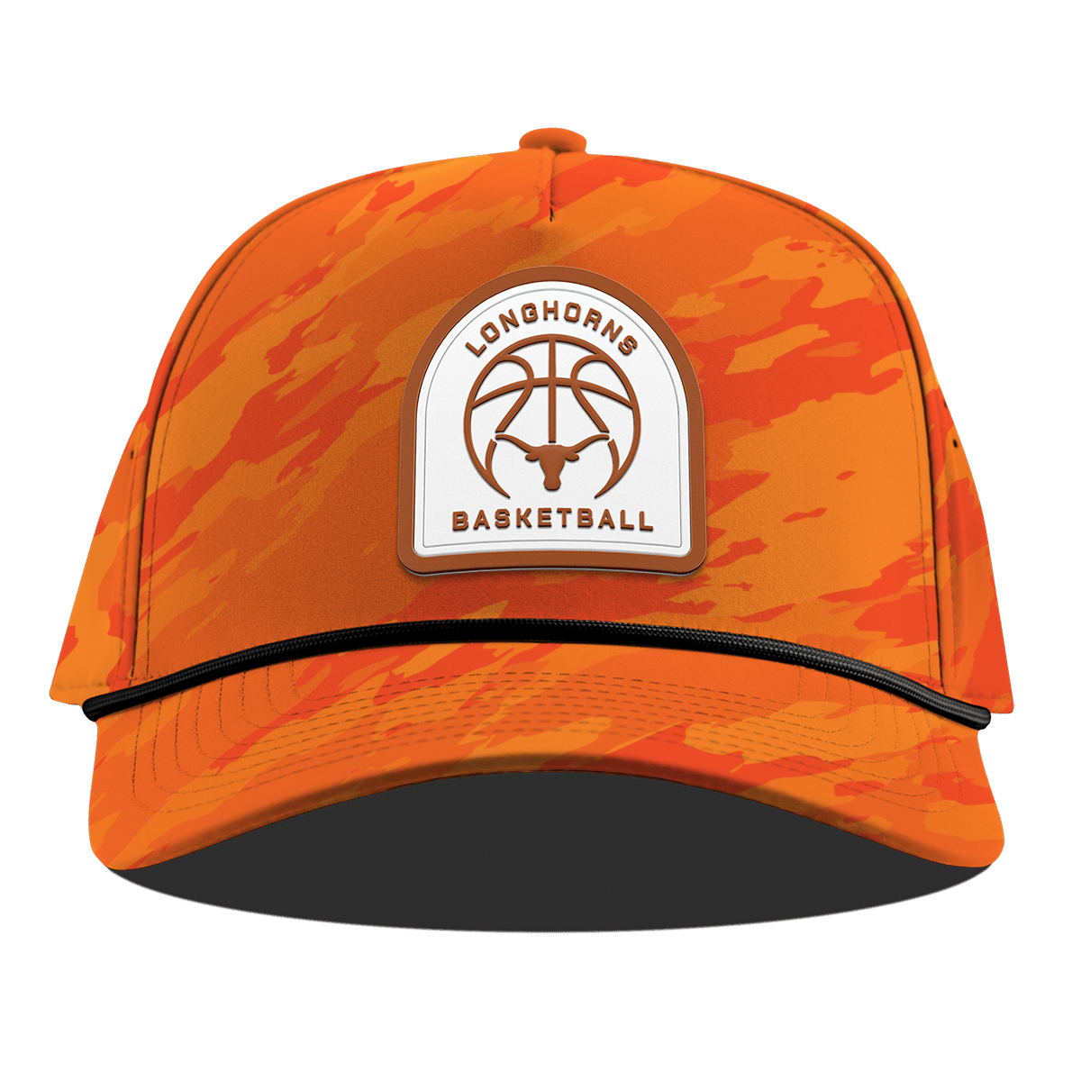 University of Texas "Texas Basketball" Curved 5 Panel Rope Blaze Orange Camo