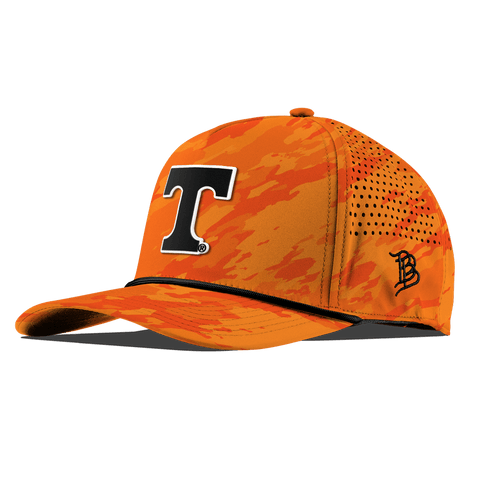 University of Tennessee "Vintage Tennessee Block" Curved 5 Panel Rope Blaze Orange Camo
