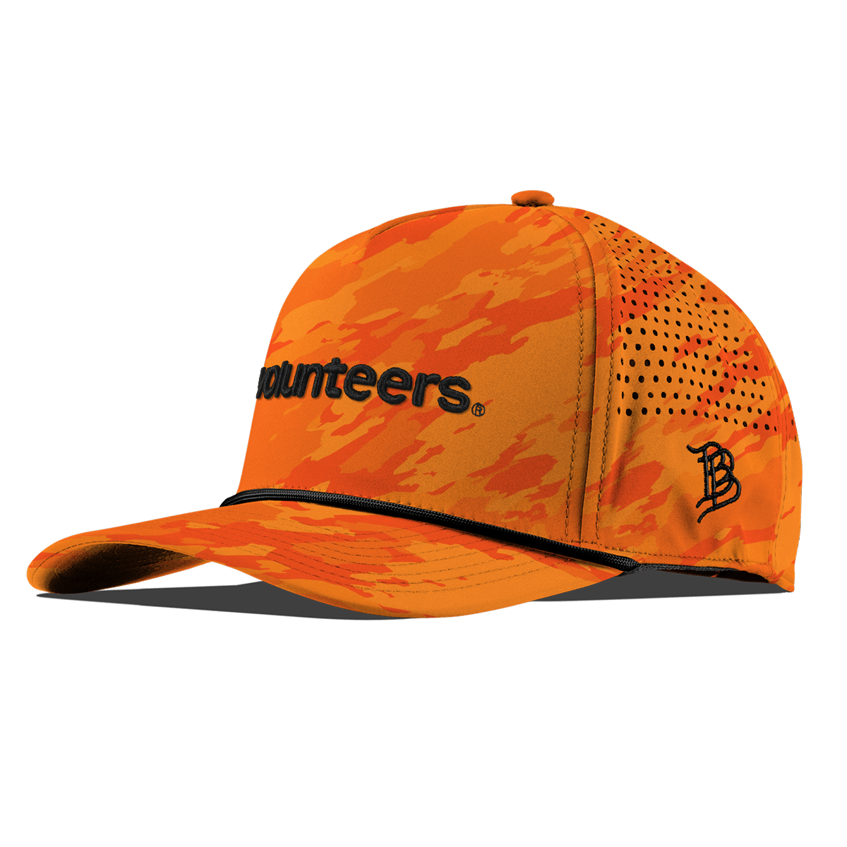 University of Tennessee "volunteers." Curved 5 Panel Rope Blaze Orange Camo