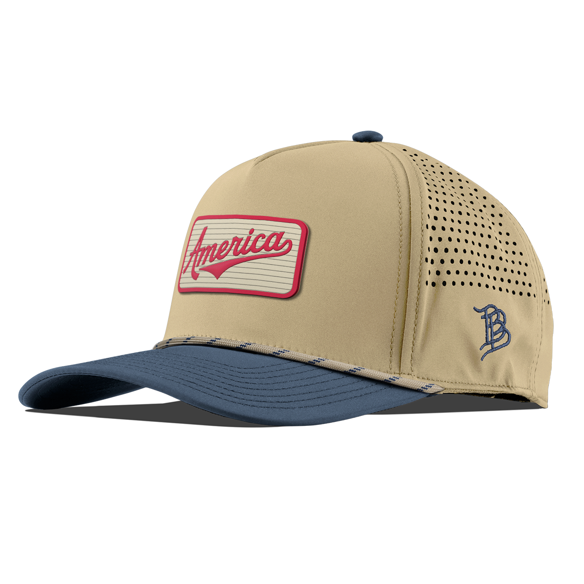 America Badge Curved 5 Panel Rope Desert/Orion