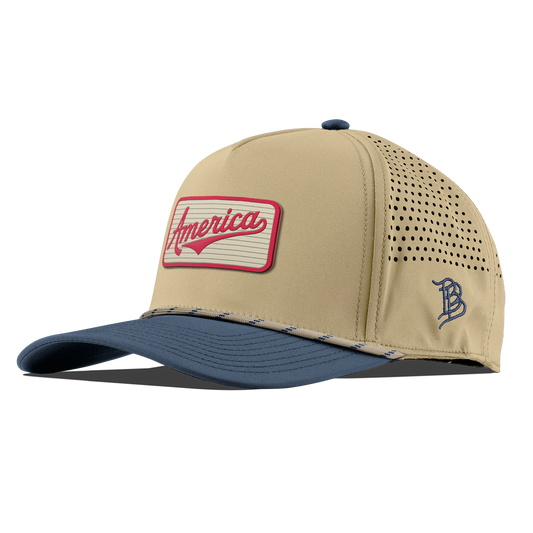 America Badge Curved 5 Panel Rope Desert/Orion