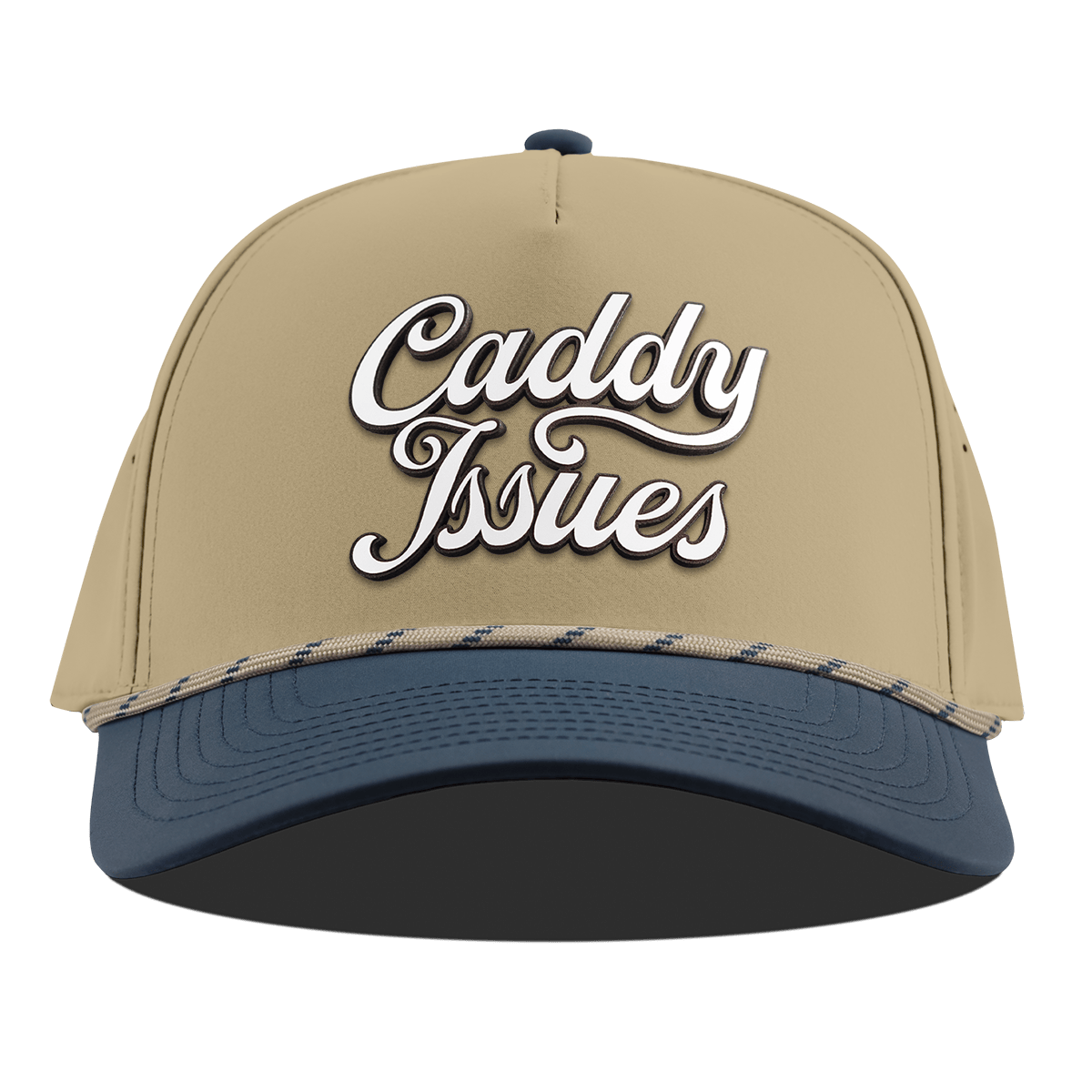 Caddy Issues Script Curved 5 Panel Rope Desert/Orion