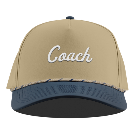 Coach Curved 5 Panel Rope (White Script) Desert/Orion