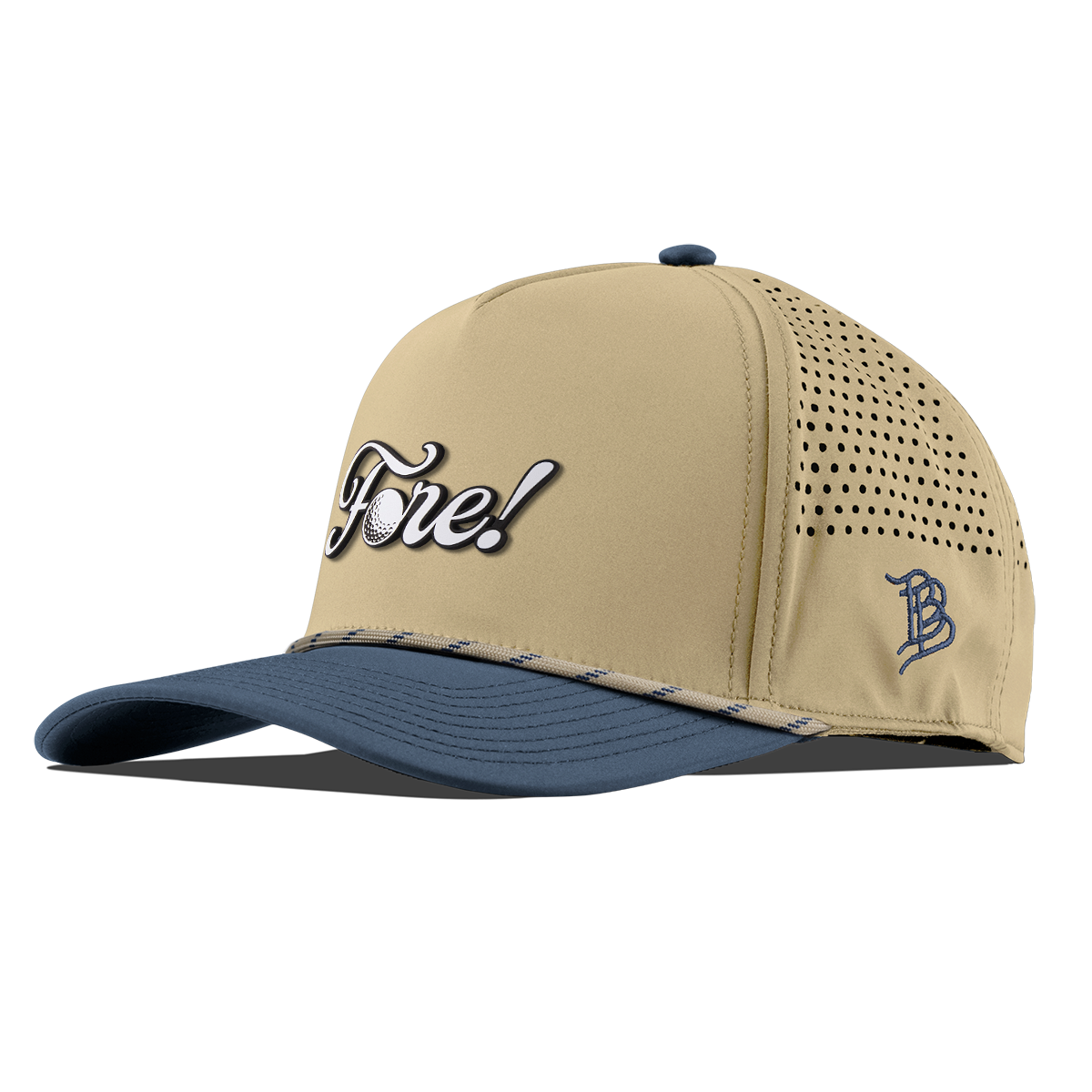 Fore! Script Curved 5 Panel Rope Desert/Orion