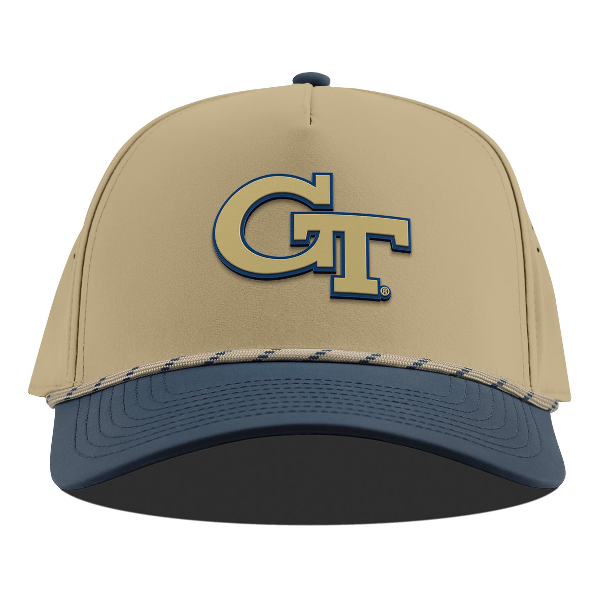 Georgia Tech University "Georgia Tech Team Logo" Curved 5 Panel Rope Desert/Orion