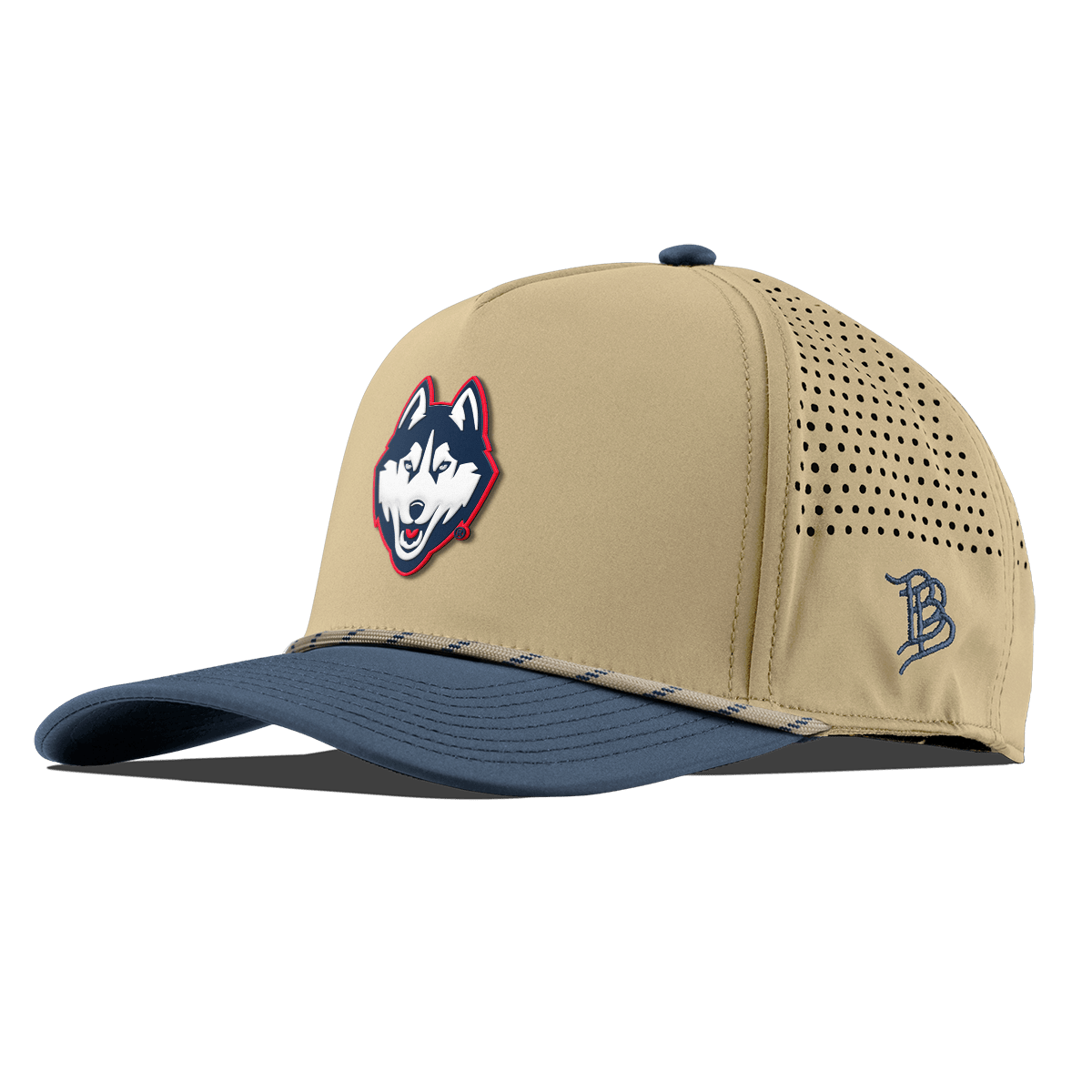 University of Connecticut "Huskies Mascot" Curved 5 Panel Rope Desert/Orion