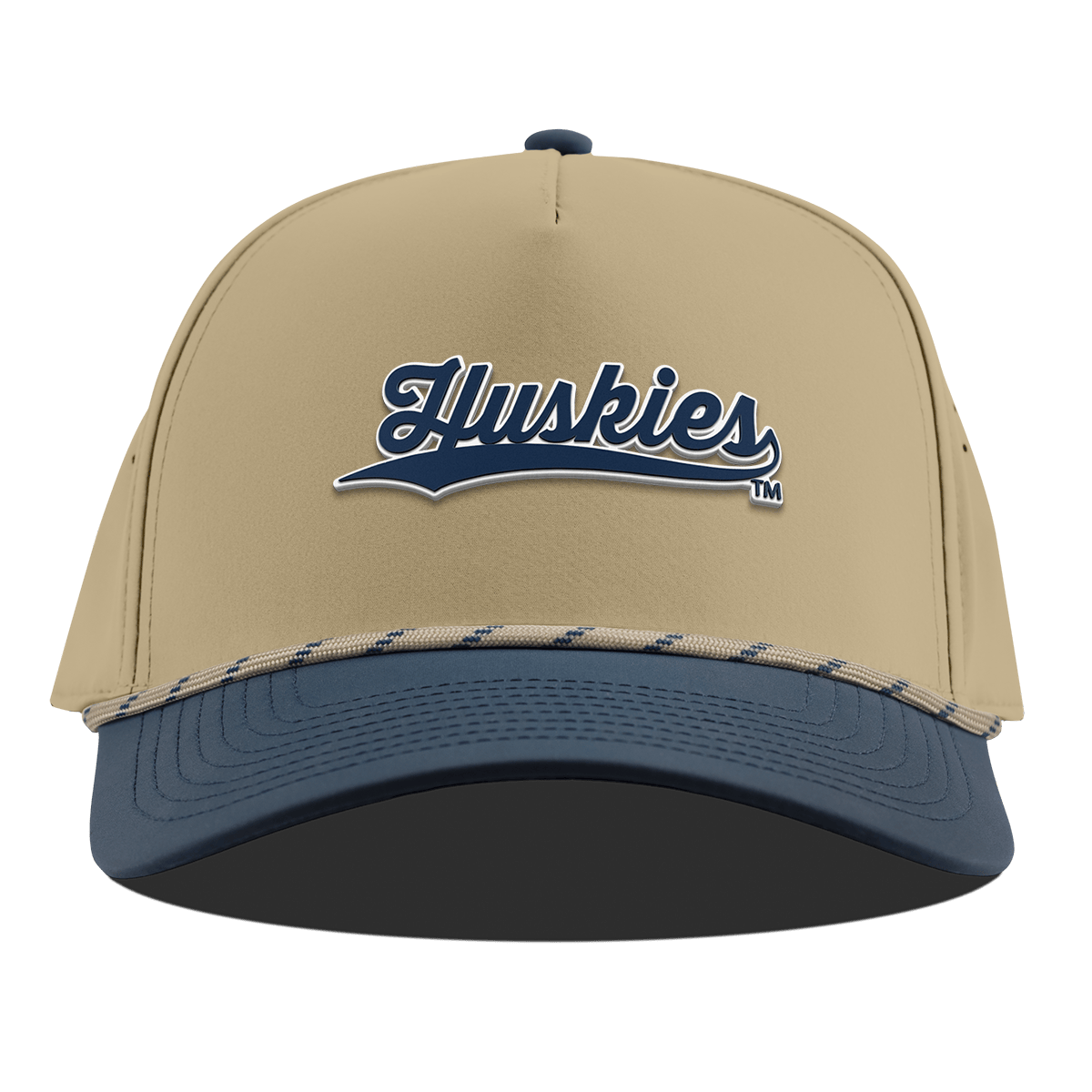 University of Connecticut "Huskies Script" Curved 5 Panel Rope Desert/Orion
