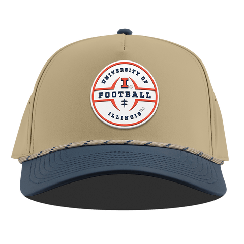 University of Illinois "Illinois Football Legacy" Curved 5 Panel Rope Desert/Orion