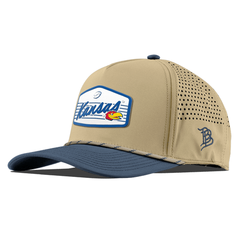 University of Kansas "Jayhawks Football" Curved 5 Panel Rope Desert/Orion