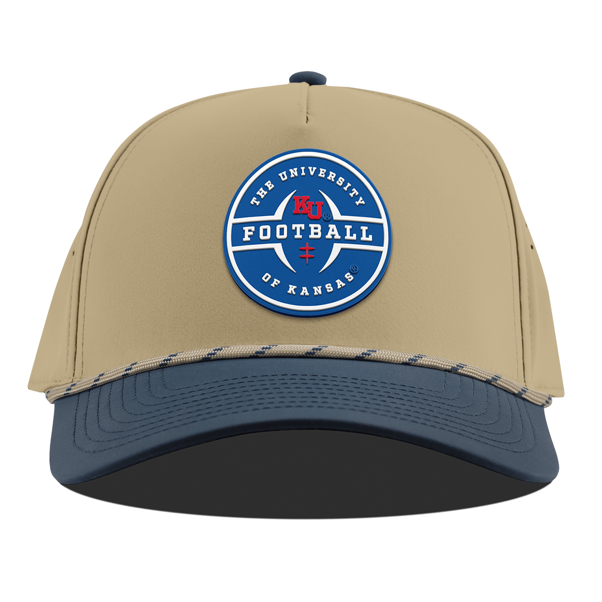 University of Kansas "Kansas Football Legacy" Curved 5 Panel Rope Desert/Orion