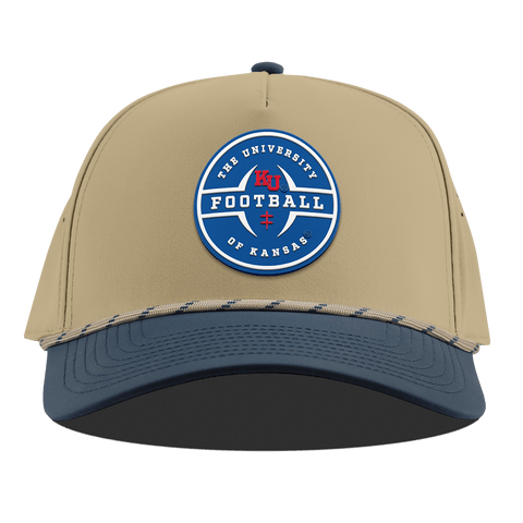 University of Kansas "Kansas Football Legacy" Curved 5 Panel Rope Desert/Orion