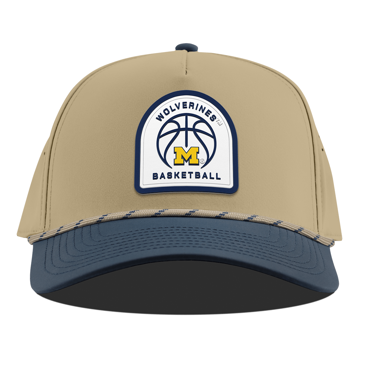 University of Michigan "Michigan Basketball" Curved 5 Panel Rope Desert/Orion