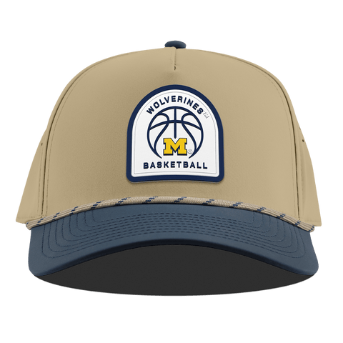 University of Michigan "Michigan Basketball" Curved 5 Panel Rope Desert/Orion