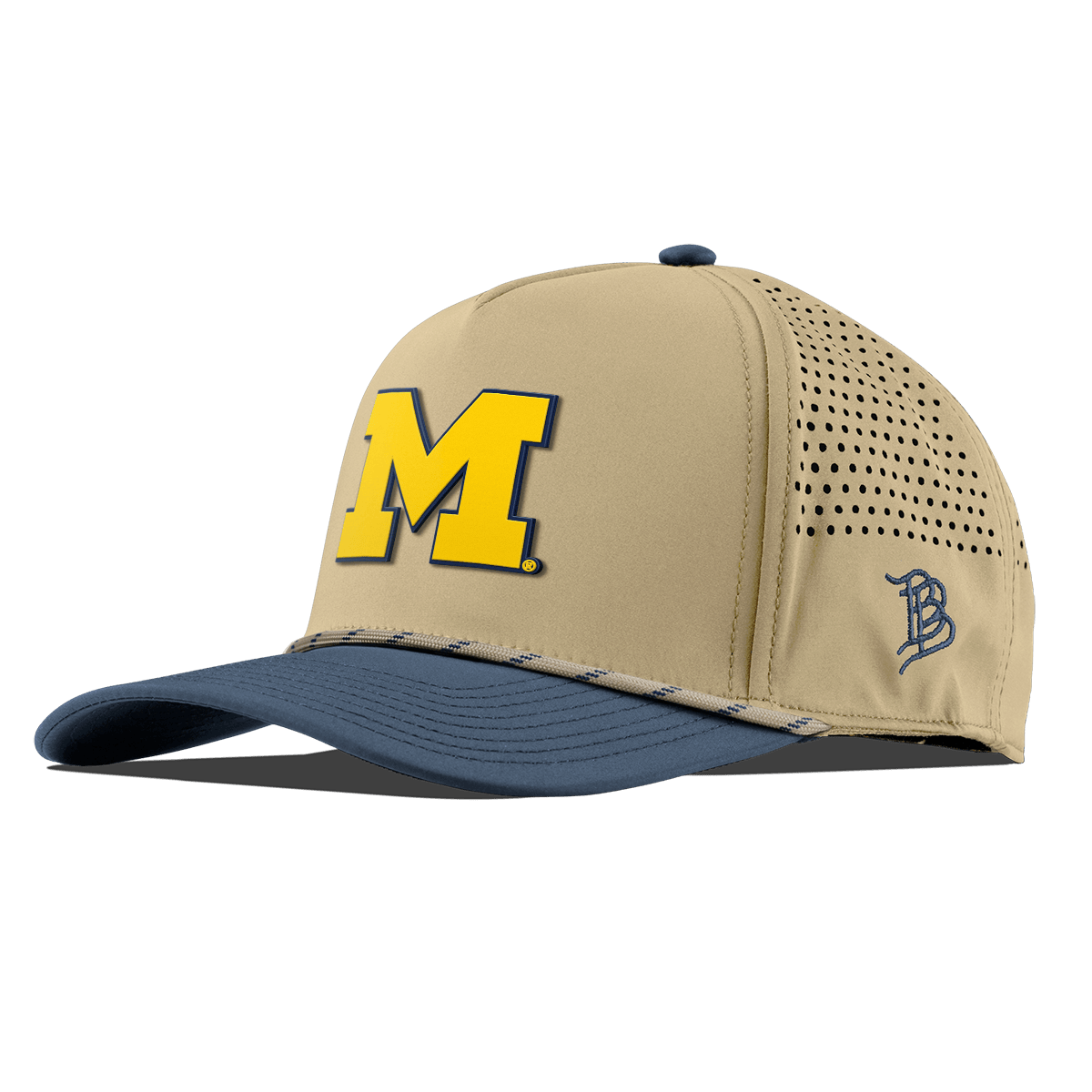 University of Michigan "Michigan Block" Curved 5 Panel Rope Desert/Orion