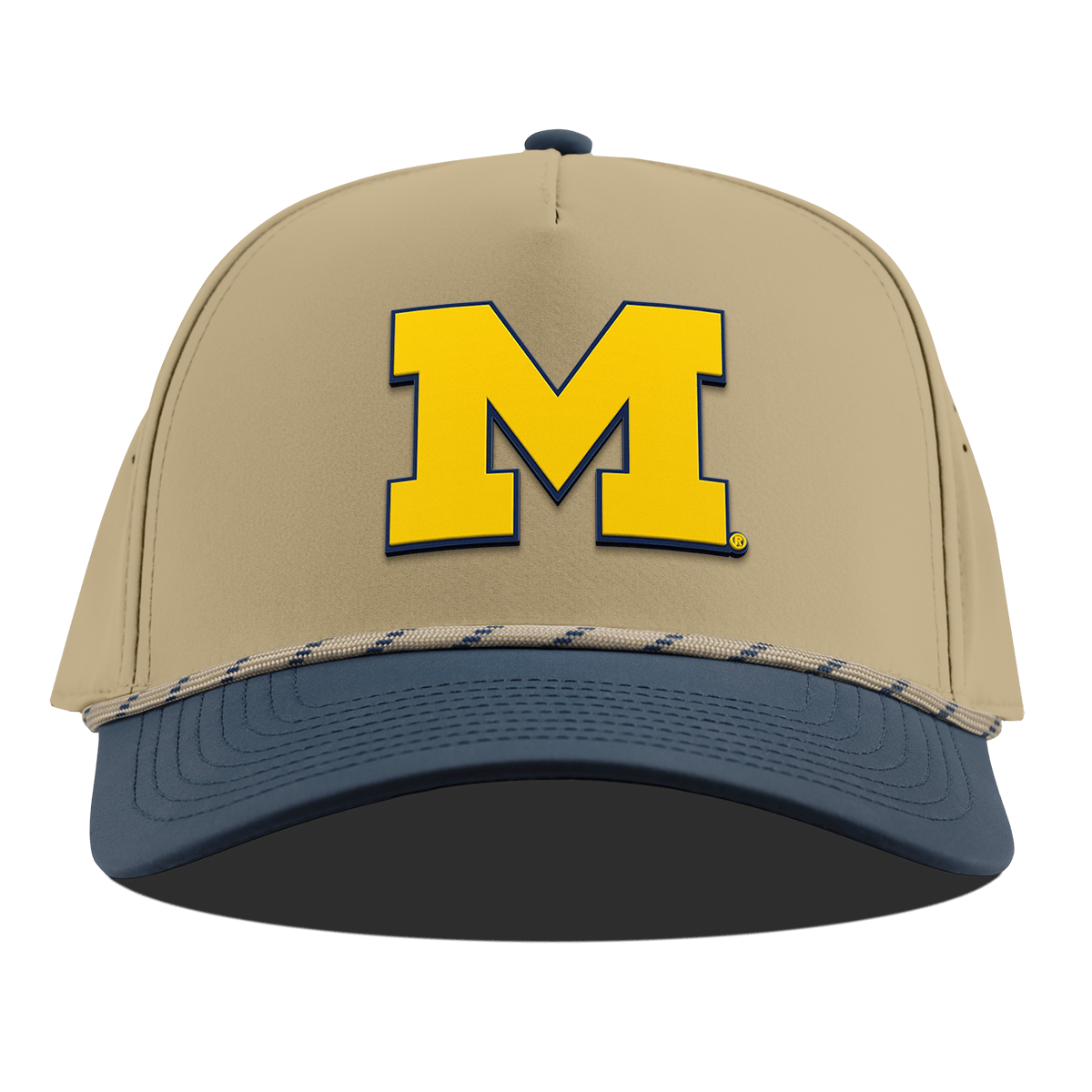 University of Michigan "Michigan Block" Curved 5 Panel Rope Desert/Orion