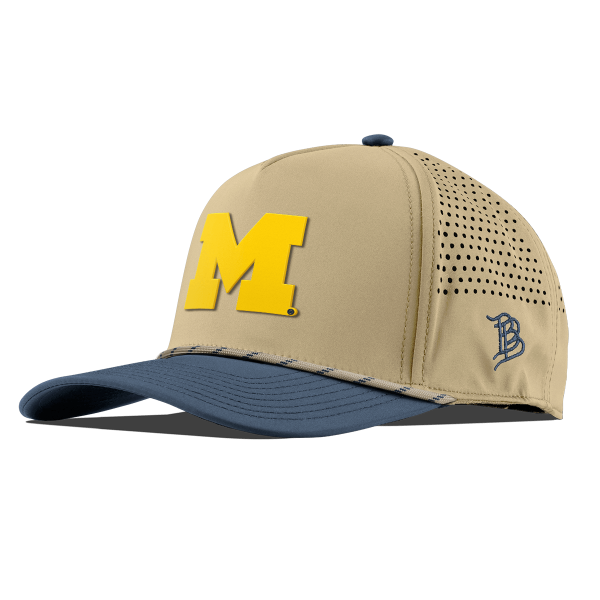 University of Michigan "Michigan Gold Block" Curved 5 Panel Rope Desert/Orion